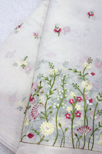 Premium Quality Multi Embroidery Fabric Women Fashion Fabric Designer Embroidery Fabric Party Wear Fabric Luxury Fabric For Sale - Product Image 2