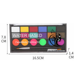 18 couleurs UV enfants Facepainting <span class=keywords><strong>Kit</strong></span> à base d'eau lavable corps artiste peinture <span class=keywords><strong>carnaval</strong></span> <span class=keywords><strong>maquillage</strong></span> fête - Product Image 2