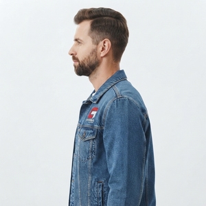 Fashion <b>Men</b> <b>Denim</b> <b>Jacket</b> Best Selling Modern Casual <b>Denim</b> Collection with Personalized Logo OEM Manufacturing Services - Product Image 2