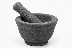 Mortero y Pilón de Granito Hechos a Mano, Duraderos y Ecológicos, Molinillo de Hierbas de Piedra, Triturador de Especias para Cocina - Product Image 2