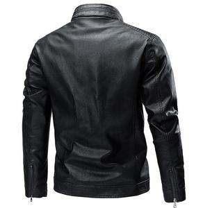 New Casual <b>Vintage</b> Sheep Skin Leather <b>Motorcycle</b> <b>Jacket</b> Men Autumn/Winter Eco-Friendly 100% Premium Washed Leather - Product Image 2