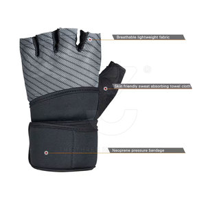 Custom Neoprene Weight Lifting Fitness Gloves Ventilated Design Adjustable Wrist <b>Strap</b> Customizable Color/Size High Quality Wear - Product Image 6