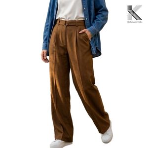 Pantalones de invierno para mujer, de algodón y elastano, sarga rota, 390GSM, OEM ODM - Product Image 1