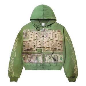 Sudaderas con Capucha para Hombre, Personalizadas con Logotipo Impreso en DTG, Sin Cordones, con Efecto de Salpicaduras de Pintura, Degradado de Color, Lavado Ácido, Algodón Vintage, Estilo Desgastado - Product Image 4