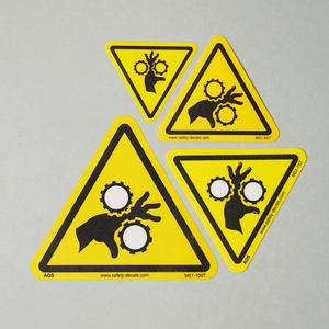 Autocollant adhésif d'avertissement de sécurité mécanique pour équipements actifs, vêtements et outils, zones à risque - Anti-rayures et étanche - Product Image 3