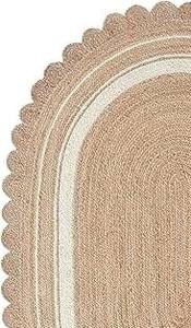 Tapis et carpettes modernes tressés en jute et coton, fabriqués à la machine, écologiques, antidérapants, de forme ovale, pour la décoration de grands salons - Product Image 4