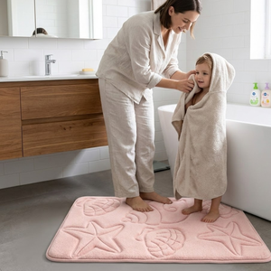 Alfombra de Baño Moderna Lavable con Estampado de Peces Tropicales Decorativos |   Alfombra Rectangular de Espuma Viscoelástica Gruesa con Base de Goma Antideslizante para el Hogar - Product Image 4