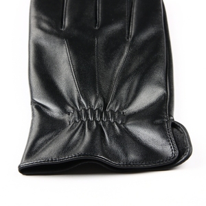 Gants en cuir longs jusqu'aux poignets, thermiques, non doublés, style uni, pour l'hiver, utilisation quotidienne - Product Image 5