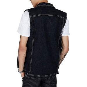 Chaleco Vaquero Ajustable para Hombre, Nuevo Modelo 2025, a Bajo Precio, Transpirable, Sostenible, de Color Sólido, Servicio OEM - Product Image 2