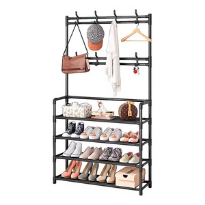 Modern 3 Tier Metal Shoe Rack Freestanding Space Saving Organizer for Entryway Home Furniture Minimalist Design White - Product Image 6