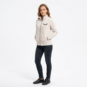 <b>Men's</b> Fleece Jacket Stand Collar Zipper Front Embroidery Solid Color Casual Autumn Wear Regular Fit <b>Long</b> Sleeve - Product Image 4