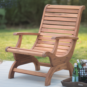 Fauteuil en teck naturel durable, ergonomique, pour l'extérieur - Product Image 1