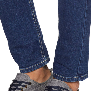 <b>Men's</b> Custom Logo Acid Wash Sky Blue Denim <b>Jeans</b> Straight Fit Distressed Washed Plus Size Style Wholesale Winter Autumn Summer - Product Image 4