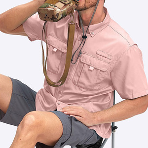 Camisetas de pesca Active Movement con doble costura de algodón y spandex, ropa profesional ligera para hombre. - Product Image 4