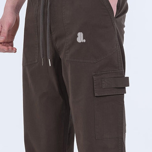 Pantalones Cargo de Lona Estilo Safari para Hombre, 100% Algodón, Ecológicos, de Secado Rápido, Resistentes al Viento, Antiarrugas, Transpirables, con Decoración Vintage - Product Image 3