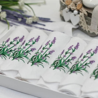 Lot de serviettes de table carrées modernes 100 % coton, faites à la main, écologiques, pour usage quotidien et mariages, assortiment brodé, à combiner