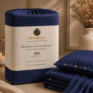 Juego de Funda Nórdica de Algodón Ecológico de 300 Hilos para Hogares Sostenibles, Hoteles, Alquileres Vacacionales y Hostelería Boutique en Venta - Product Image 4