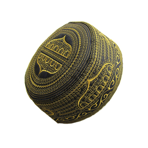 Best Selling Wholesale Embroidery Muslim Prayer <b>Cap</b> Customized Material Adjustable Size <b>Men</b> Ramadan Eid Gift <b>Caps</b> OEM Service - Product Image 3
