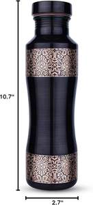Black <b>Copper</b> <b>Drinking</b> <b>Bottle</b> Vintage Pattern Metal Water Flask Decorative Beverage Container Kitchen Office Gift Collection - Product Image 5