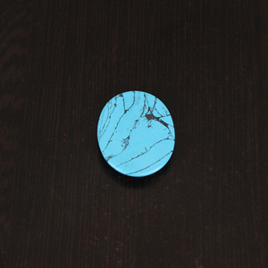 Pierre précieuse synthétique turquoise bleue Ishu Gems, cabochon de 23,5 carats, 29x24 mm, pierre non montée pour la fabrication de bijoux - Product Image 5