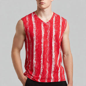 เสื้อกล้ามออกกำลังกายผู้ชาย ทรงเข้ารูป น้ำหนักเบา คอวี เหมาะสำหรับวิ่งและออกกำลังกาย - Product Image 3