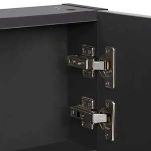 Anthracite MDF Bathroom Cabinet with LED <b>Mirror</b> Melamine Finish and Medium Glass Front - Product Image 6