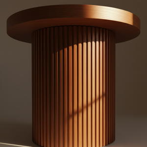 Mesa Auxiliar de Diseño Moderno, Mesa de Centro con una Sola Pata, Color Marrón Claro, Mueble de Hogar de Lujo y Duradero, Color Dinámico - Product Image 6