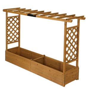 Jardinera Elevada con Techo Colgante, Orificios de Drenaje, Contenedor Vertical para Plantas Trepadoras - Product Image 1
