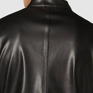 Veste d'hiver matelassée en cuir véritable pour homme, style urbain, avec logo frontal, séchage rapide, respirante, écologique, confortable, design intemporel - Product Image 2
