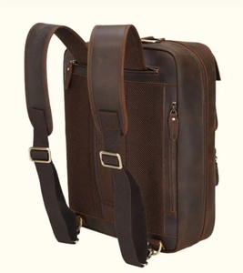 Sac à dos minimaliste bohème en cuir véritable noir avec fermeture éclair, à usage quotidien, à une seule bandoulière, imprimé animal, avec franges décoratives, toutes saisons - Product Image 5
