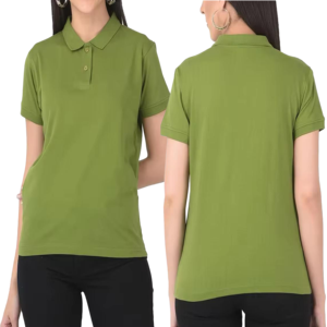 เสื้อโปโลผู้หญิง แขนสั้น ผ้าถัก ทรงปกติ สีพื้น สไตล์ลำลอง - Product Image 3