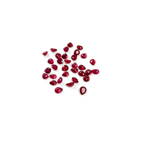 Rubis naturels de Bangkok, formes poire calibrées 4x5mm, pierres précieuses de rubis naturelles facettées en vrac pour la fabrication de bijoux, prêtes à l'emploi - Product Image 2