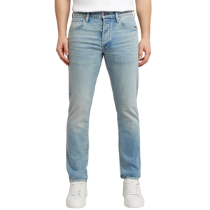 Jeans pour hommes, coupe slim, bleu délavé, extensible, respirant, lavable, imprimé 3D, dessin animé, ODM, tissé, devant et dos, studio 2024 - Product Image 5