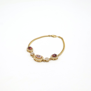 <b>Charming</b> Pink Garnet Pear Bracelet 5x7 Elegant Womens Choice Gemstone Fashion Jewelry Party Wear Choice - Product Image 2