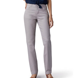 Pantalones Vaqueros de Mujer, Estilo Clásico, Tela Suave, Transpirables, Cintura Media, Corte Recto, Uso Casual, 100% Algodón, Costuras Duraderas - Product Image 1