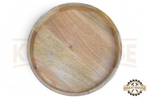 Acacia Wood Round Chopping <b>Board</b> for Kitchen Cutting & Serving 29.5 cm Multipurpose Food Safe Eco-Friendly Dishwasher Safe - Product Image 3