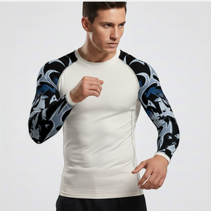 Custom Rash Guard Sublimation BJJ MMA Men Rashguard Rash Guard <b>Surfing</b> Long Sleeve Jiu Jitsu Shirt Men Compression Shirts - Product Image 4
