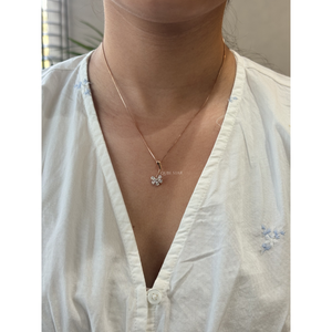 Collier pendentif en or massif avec diamant de laboratoire de qualité supérieure, 0,43 carat, VVS VS EF, cadeau d'anniversaire pour elle - Product Image 1