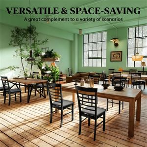 Set di due sedie da pranzo in legno, sedie da cucina nere e grigie - Product Image 3