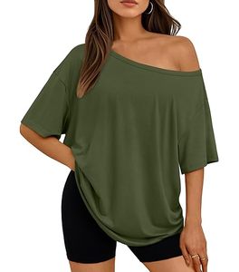 <b>Feather</b> Trim Short Sleeve Loose Fit Summer <b>Top</b> Women's Modern One Shoulder Casual Eco-Friendly Velvet Party <b>Top</b> - Product Image 1