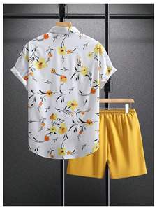 Men Two Piece <b>Set</b> Print Short Sleeve Shirt Beach Shorts Matching Holiday Summer Casual Colorful top mens <b>twin</b> <b>set</b> - Product Image 5