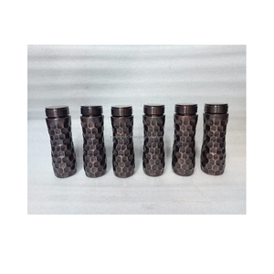 Frasco de cobre Premium auténtico, botella Ayurvédica duradera ecológica, regalo de bienestar para deportes, oficina, Yoga, ebullición aplicable - Product Image 6