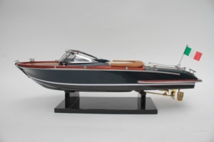 RIVA AQUARIVA AZUL OSCURO PINTADO - MODELO DE LANCHA ITALIANA ARTESANAL - Product Image 2