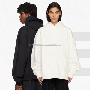 Ropa al por mayor personalizada 400 Gsm 100% sudaderas con capucha de algodón en blanco francés Terry forrado sudaderas con capucha - Product Image 2