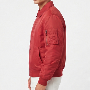 Chaqueta Bomber Ligera para Hombre, Chaquetas Bomber con Bolsillos en las Mangas, Ropa Exterior de Moda para Hombre, Chaquetas Bomber de Nailon Ligero - Product Image 5