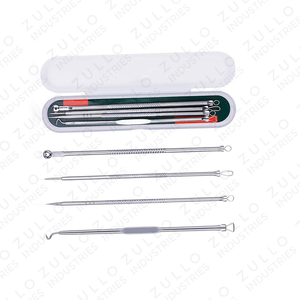 Professional Stainless Steel Acne Extractor Tool Kit Reusable Blackhead Remover Set OEM Custom Beauty Care Instruments - Product Image 2