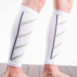 New 2026 Wholesale <b>Compression</b> Calf Sleeves White Nylon <b>Running</b> Support For Women Sport Wear BY AMAZING INDUSTRIES - Product Image 3