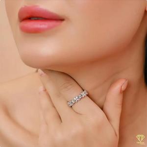 Bague de fiançailles exclusive en moissanite taille princesse poire VVS, en argent sterling 925, style vintage, certifiée IGI - Product Image 5