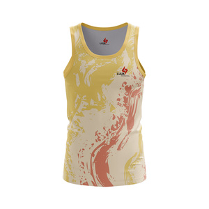 Camiseta Deportiva Personalizada para Hombre, Sublimada, de Secado Rápido, Cuello Redondo, Sin Mangas, con Diseño Personalizado, para Gimnasio - Product Image 1