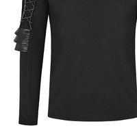 Chemise gothique pour homme sur mesure à manches longues, rouge foncé, coupe ajustée, en coton extensible avec des sangles en simili cuir et des boutons métalliques